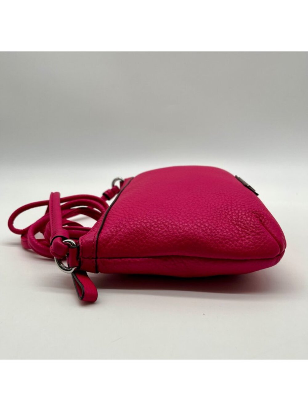 Calvin Klein Pink Pebbled Leather Crossbody Bag - Picture 3 of 10